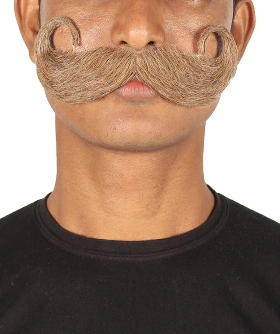 HPO Men's Imperial Mustache | Human Facial Hair | Multiple Color Options 7 HPO Men's Imperial Mustache | Human Facial Hair | Multiple Color Options