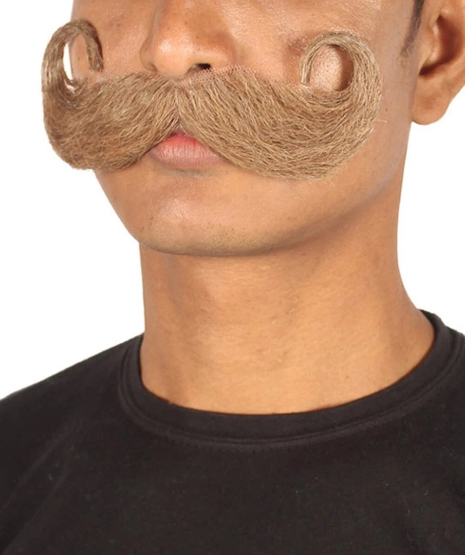 HPO Men's Imperial Mustache | Human Facial Hair | Multiple Color Options 8 HPO Men's Imperial Mustache | Human Facial Hair | Multiple Color Options