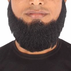 HPO Men's Spade Synthetic Hair Full Beard | Facial Hair | Mixed Grey Brown