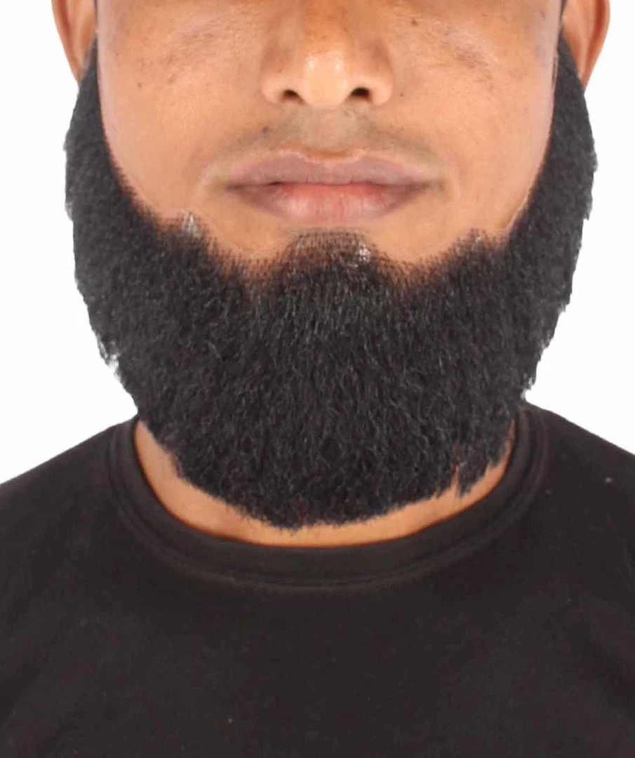 HPO Men's Spade Synthetic Hair Full Beard | Facial Hair | Mixed Grey Brown 1 HPO Men's Spade Synthetic Hair Full Beard | Facial Hair | Mixed Grey Brown