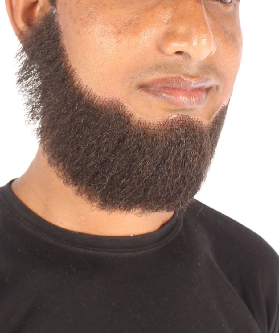 HPO Men's Spade Synthetic Hair Full Beard | Facial Hair | Mixed Grey Brown 12 HPO Men's Spade Synthetic Hair Full Beard | Facial Hair | Mixed Grey Brown