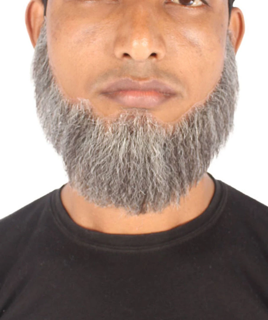 HPO Men's Spade Synthetic Hair Full Beard | Facial Hair | Mixed Grey Brown 13 HPO Men's Spade Synthetic Hair Full Beard | Facial Hair | Mixed Grey Brown