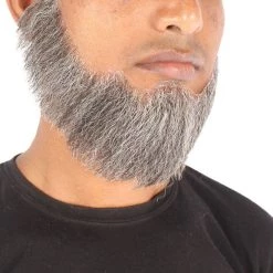 HPO Men's Spade Synthetic Hair Full Beard | Facial Hair | Mixed Grey Brown 37 HPO Men's Spade Synthetic Hair Full Beard | Facial Hair | Mixed Grey Brown