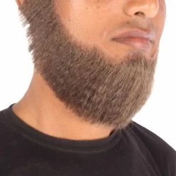 HPO Men's Spade Synthetic Hair Full Beard | Facial Hair | Mixed Grey Brown 40 HPO Men's Spade Synthetic Hair Full Beard | Facial Hair | Mixed Grey Brown