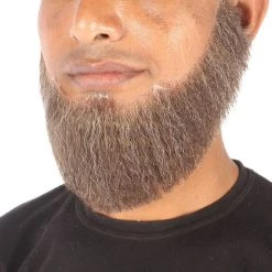 HPO Men's Spade Synthetic Hair Full Beard | Facial Hair | Mixed Grey Brown 30 HPO Men's Spade Synthetic Hair Full Beard | Facial Hair | Mixed Grey Brown