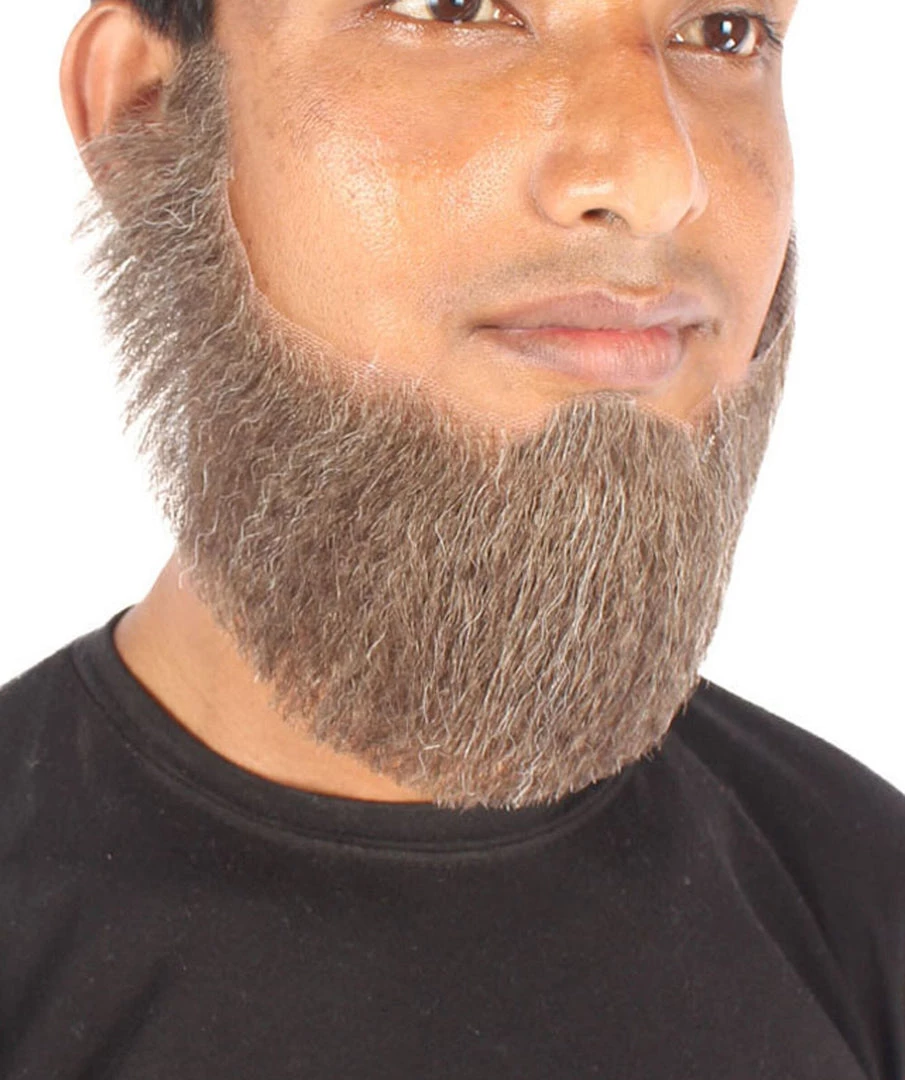 HPO Men's Spade Synthetic Hair Full Beard | Facial Hair | Mixed Grey Brown 9 HPO Men's Spade Synthetic Hair Full Beard | Facial Hair | Mixed Grey Brown