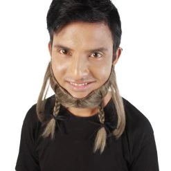 HPO Adult Men's Grey Braided Vikings Chin Curtain Beard