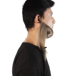 HPO Adult Men's Grey Braided Vikings Chin Curtain Beard