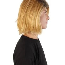 HPO Adult Men’s 90s Grunge Blonde And Black Dyed Roots Center-Parted Long Wig 17 HPO Adult Men’s 90s Grunge Blonde And Black Dyed Roots Center-Parted Long Wig