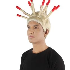 Men's HPO Adult Men’s Island Boys Viral Twin Brothers Spiky Dreadlocks & Red Tips Wig