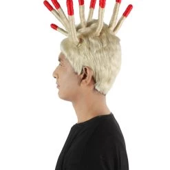 Men's HPO Adult Men’s Island Boys Viral Twin Brothers Spiky Dreadlocks & Red Tips Wig