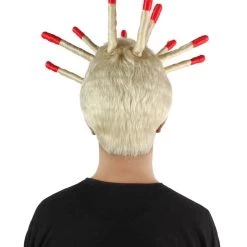 Men's HPO Adult Men’s Island Boys Viral Twin Brothers Spiky Dreadlocks & Red Tips Wig