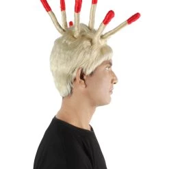 Men's HPO Adult Men’s Island Boys Viral Twin Brothers Spiky Dreadlocks & Red Tips Wig