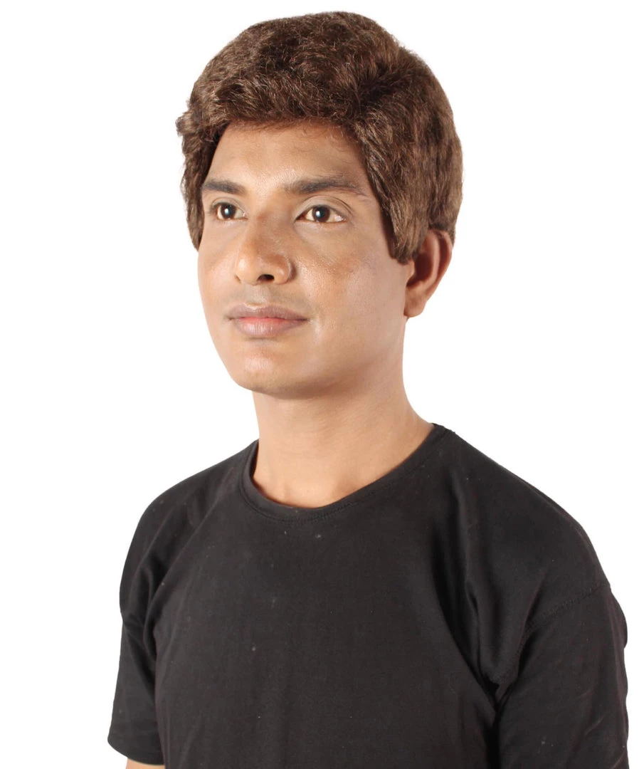 HPO Adult Men’s 60s Sitcom Captain Nelson Tony Brown Short Suave Wig Men's 3 HPO Adult Men’s 60s Sitcom Captain Nelson Tony Brown Short Suave Wig Men's