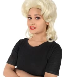 HPO Adult Women’s 60s Sitcom Green Farm Classic Wavy Blonde Wig