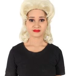 HPO Adult Women’s 60s Sitcom Green Farm Classic Wavy Blonde Wig