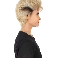 HPO Adult Women's Golden Girls Blanche Blonde With Black Streak Wig