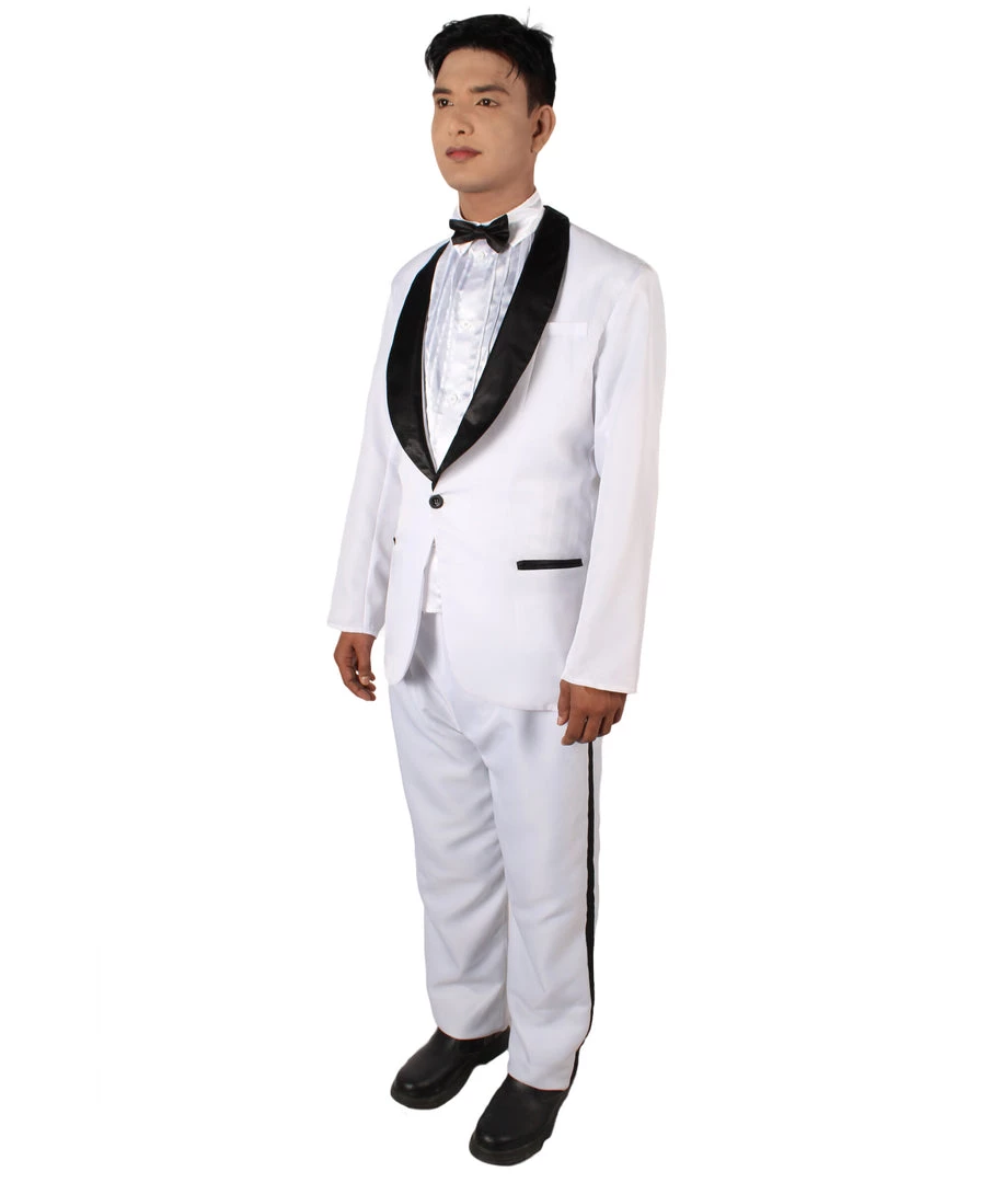 HPO Men's Adult Men’s Jump Street Cop Movie White Tuxedo Black Bow Tie | All Sizes 3 HPO Men's Adult Men’s Jump Street Cop Movie White Tuxedo Black Bow Tie | All Sizes