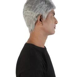 HPO Men's US Chief Pandemic Frantic Fauci Doctor Grey Silly Wig