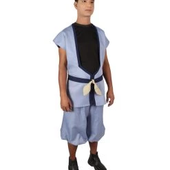 HPO Men's Adult Men’s Japanese Animated Young Demon Yasha Turquoise Blue Costume