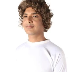 HPO Adult Men’s Famous Celebrity Comic Spider Tom Layered Curly Dark Brown Wig 13 HPO Adult Men’s Famous Celebrity Comic Spider Tom Layered Curly Dark Brown Wig