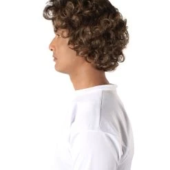 HPO Adult Men’s Famous Celebrity Comic Spider Tom Layered Curly Dark Brown Wig 14 HPO Adult Men’s Famous Celebrity Comic Spider Tom Layered Curly Dark Brown Wig