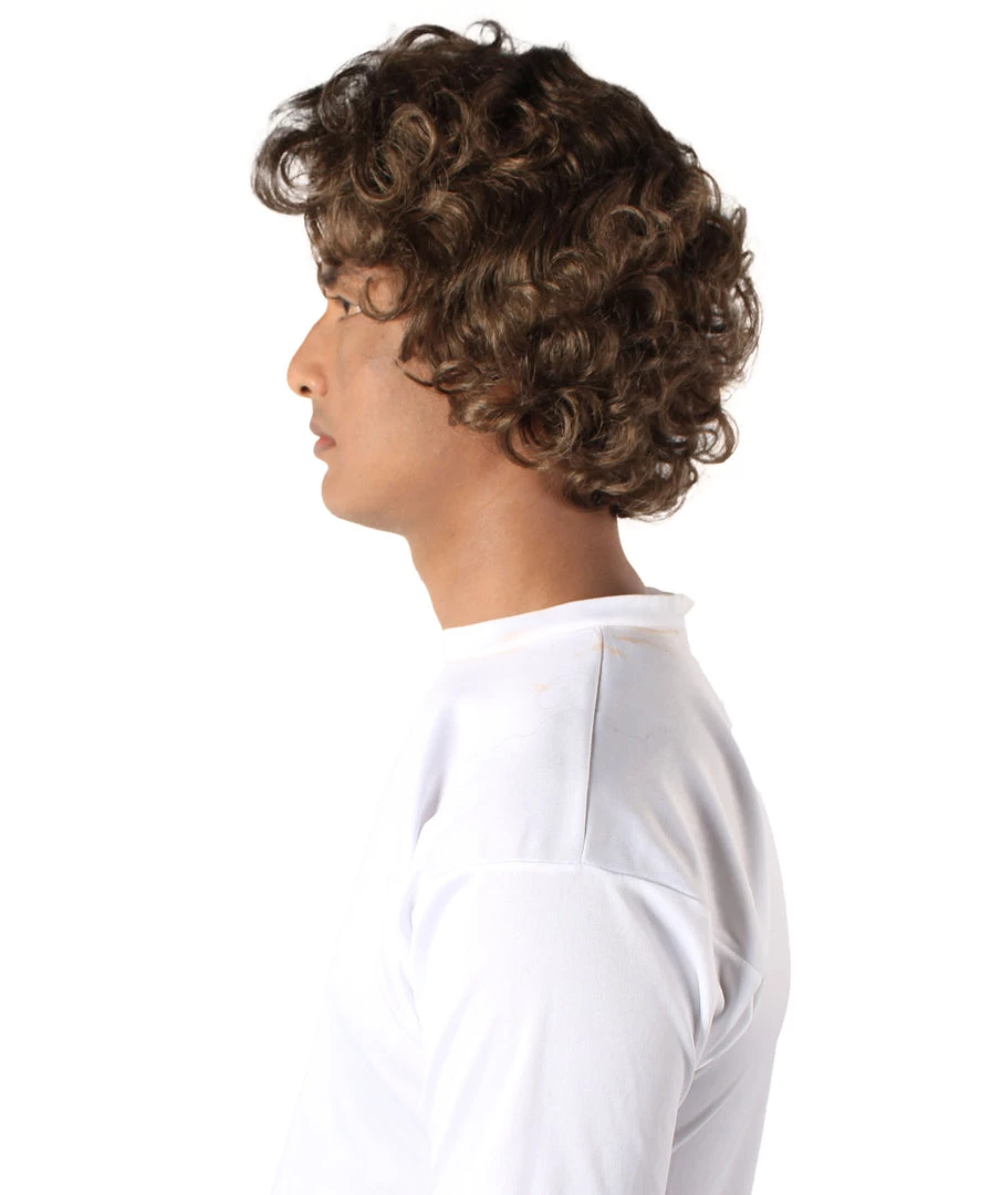 HPO Adult Men’s Famous Celebrity Comic Spider Tom Layered Curly Dark Brown Wig 5 HPO Adult Men’s Famous Celebrity Comic Spider Tom Layered Curly Dark Brown Wig