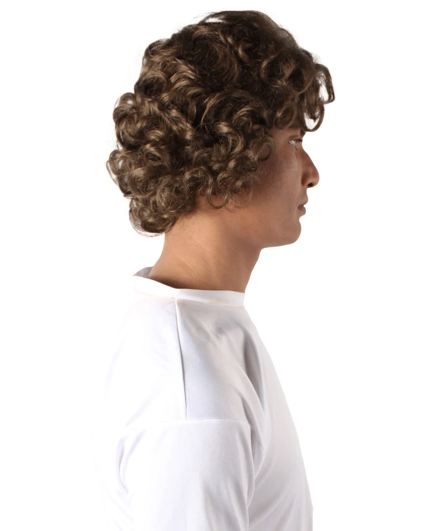 HPO Adult Men’s Famous Celebrity Comic Spider Tom Layered Curly Dark Brown Wig 7 HPO Adult Men’s Famous Celebrity Comic Spider Tom Layered Curly Dark Brown Wig