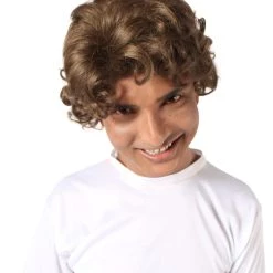 HPO Adult Men’s Famous Celebrity Comic Spider Tom Layered Curly Dark Brown Wig 12 HPO Adult Men’s Famous Celebrity Comic Spider Tom Layered Curly Dark Brown Wig