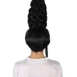 HPO Adult Women’s American Rapper Queen 90s Black Curly Updo Wig
