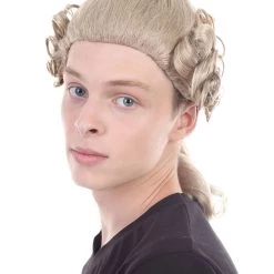 HPO Adult Men's 18th Century Peruke Periwig Noble Judge Wig