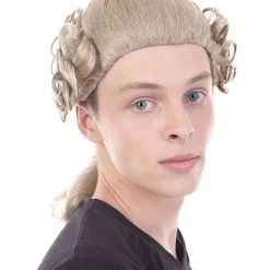 HPO Adult Men's 18th Century Peruke Periwig Noble Judge Wig 14 HPO Adult Men's 18th Century Peruke Periwig Noble Judge Wig