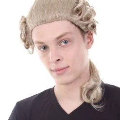 HPO Adult Men's 18th Century Peruke Periwig Noble Judge Wig 15 HPO Adult Men's 18th Century Peruke Periwig Noble Judge Wig