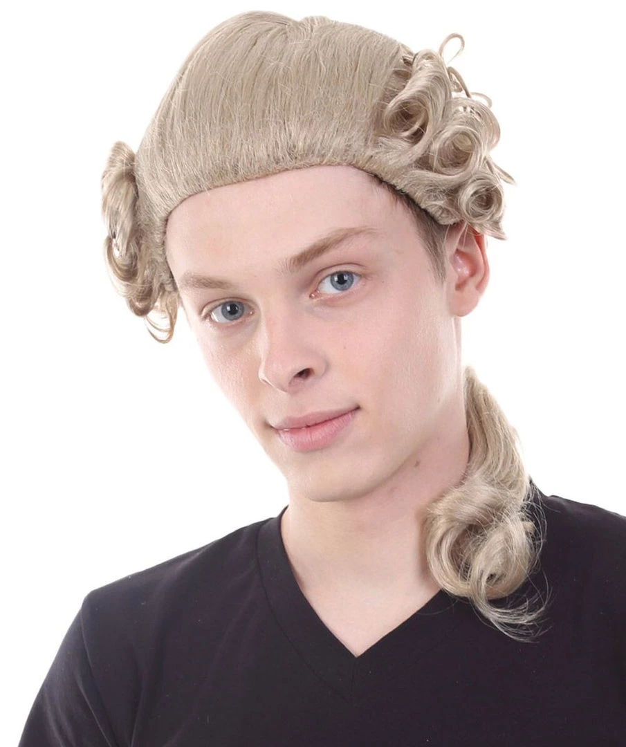 HPO Adult Men's 18th Century Peruke Periwig Noble Judge Wig 7 HPO Adult Men's 18th Century Peruke Periwig Noble Judge Wig