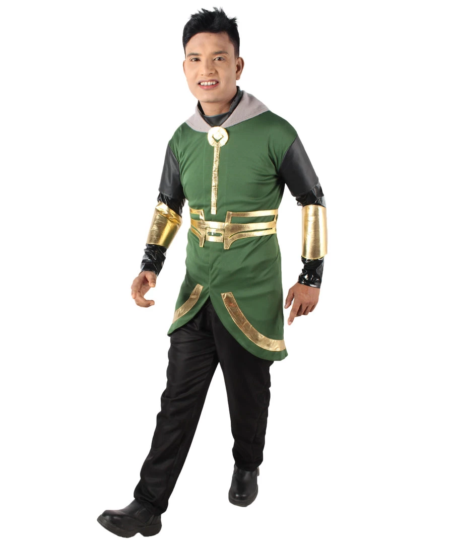 HPO Adult Men’s Green & Gold Mythological God Of Mischief Costume Men's 1 HPO Adult Men’s Green & Gold Mythological God Of Mischief Costume Men's