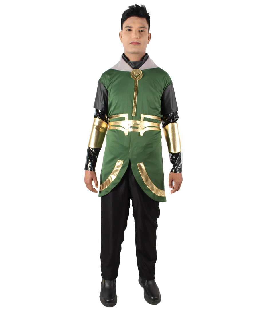HPO Adult Men’s Green & Gold Mythological God Of Mischief Costume Men's 2 HPO Adult Men’s Green & Gold Mythological God Of Mischief Costume Men's