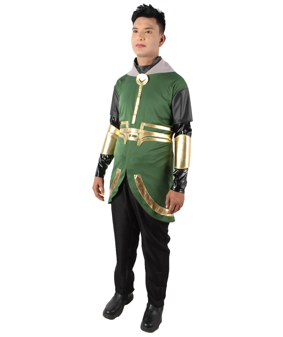 HPO Adult Men’s Green & Gold Mythological God Of Mischief Costume Men's 3 HPO Adult Men’s Green & Gold Mythological God Of Mischief Costume Men's