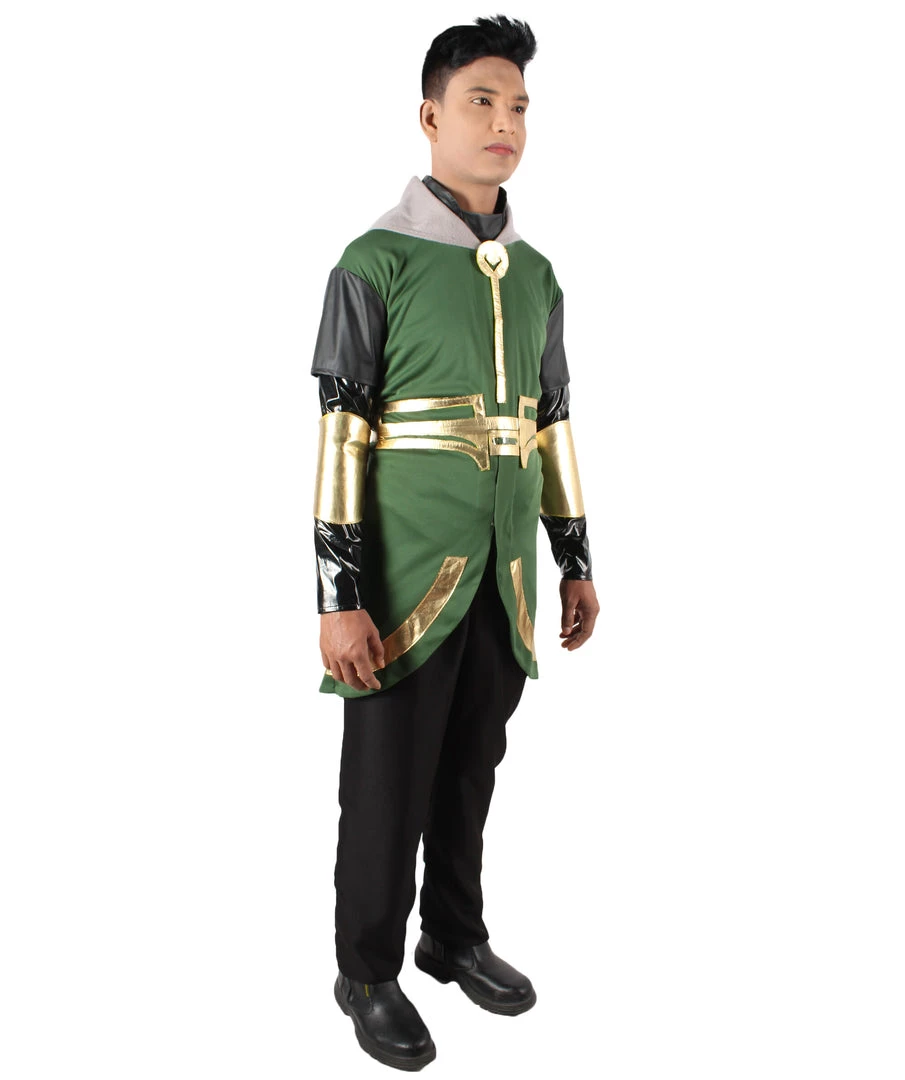 HPO Adult Men’s Green & Gold Mythological God Of Mischief Costume Men's 7 HPO Adult Men’s Green & Gold Mythological God Of Mischief Costume Men's