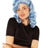 HPO Men's Adult Women’s Vintage Hollywood Blue Retro Curly Wig