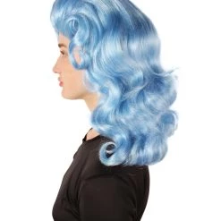 HPO Men's Adult Women’s Vintage Hollywood Blue Retro Curly Wig 12 HPO Men's Adult Women’s Vintage Hollywood Blue Retro Curly Wig