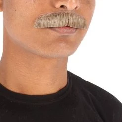 HPO Men's Synthetic Hair Mustache Cosplay Facial Hair 75 HPO Men's Synthetic Hair Mustache Cosplay Facial Hair