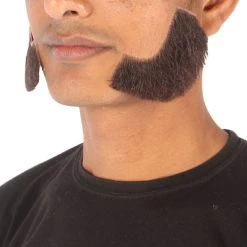 HPO Adult Men's Fake Facial Hair Mutton Chops Side Burns Set | Multiple Colors