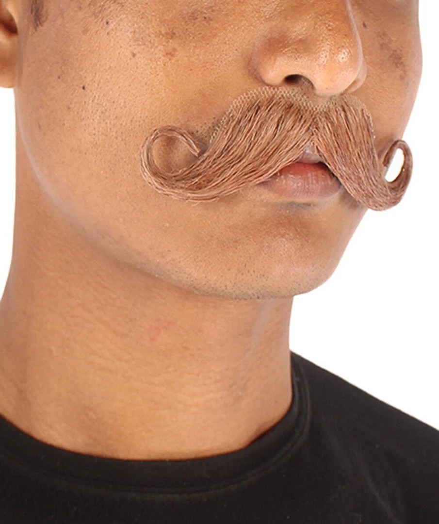 HPO Men's Human Hair Mustache Cosplay Facial Hair 3 HPO Men's Human Hair Mustache Cosplay Facial Hair