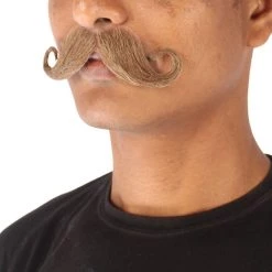 HPO Men's Human Hair Mustache Cosplay Facial Hair 25 HPO Men's Human Hair Mustache Cosplay Facial Hair