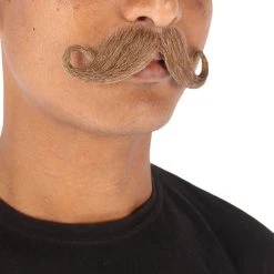HPO Men's Human Hair Mustache Cosplay Facial Hair 26 HPO Men's Human Hair Mustache Cosplay Facial Hair