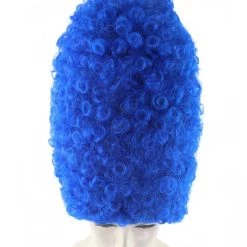 HPO Adult Women's Animated Sitcom Mom Blue Curly Afro Wig