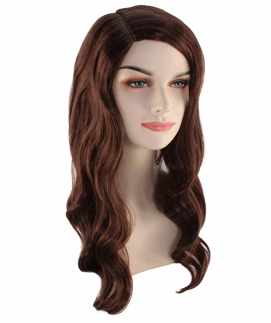 BC Women's Dark Brown Color Wavy Medium Length Trendy Earth Princess Wig 6 BC Women's Dark Brown Color Wavy Medium Length Trendy Earth Princess Wig