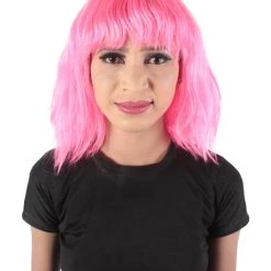 HPO Women's Shoulder Length Bangs Wavy Cosplay Wig | Multiple Color Options 44 HPO Women's Shoulder Length Bangs Wavy Cosplay Wig | Multiple Color Options