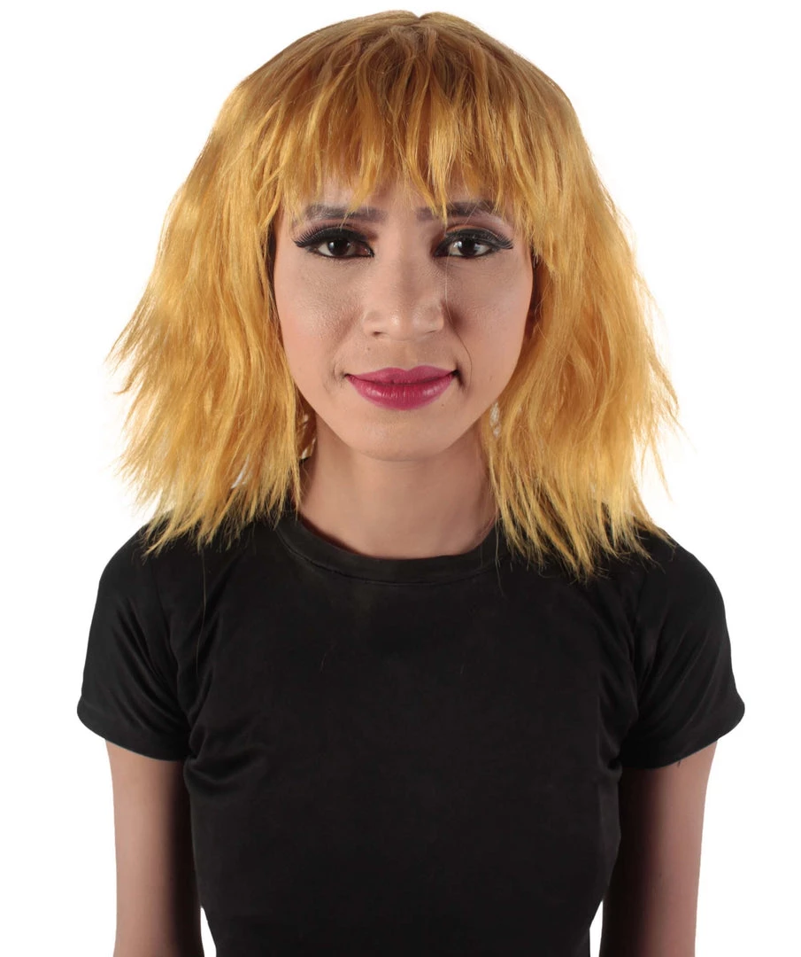 HPO Women's Shoulder Length Bangs Wavy Cosplay Wig | Multiple Color Options 4 HPO Women's Shoulder Length Bangs Wavy Cosplay Wig | Multiple Color Options