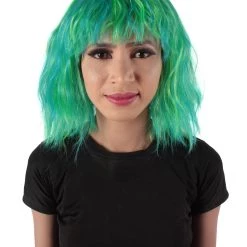 HPO Women's Shoulder Length Bangs Wavy Cosplay Wig | Multiple Color Options 47 HPO Women's Shoulder Length Bangs Wavy Cosplay Wig | Multiple Color Options